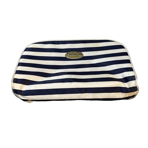 Christian Dior Handbags - Christian Dior Vintage Navy/White Striped Makeup Bag